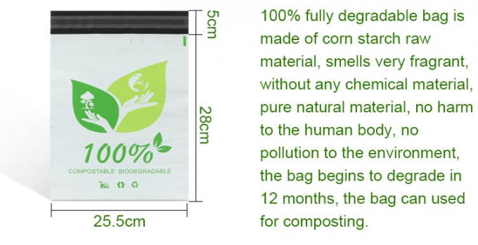 100% de biologisch afbreekbare composteerbare van het de douanemaïszetmeel van de postzak verpakkende verschepende zak