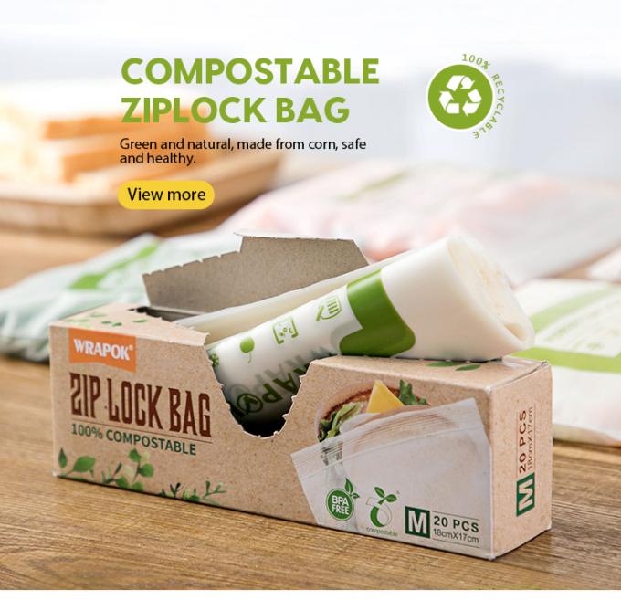Van het het Maïszetmeel Composteerbare Plastic Voedsel van PLA de Organische Biologisch afbreekbare Zak van de de Opslagritssluiting