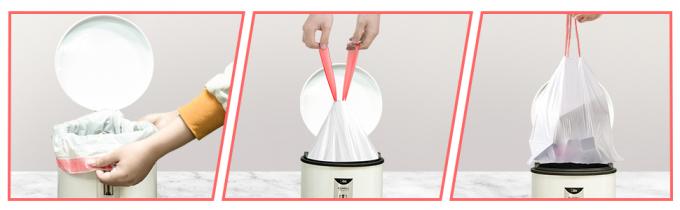 De Voeringen van de de Papiermandbak van Drawstring van het Ecopak doet Biologisch afbreekbare Composteerbare Vest het Winkelen Zakken voor Groenten en Vruchten in zakken 0