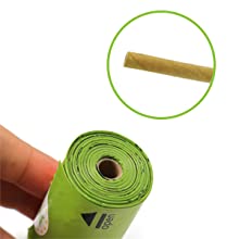 De beschikbare Composteerbare Zak van het Hondachterschip voor Huisdier het Schoonmaken, aarde-Vriendschappelijke Lekvrije het Afvalzakken van het Hondachterschip met gemakkelijk-Bandhandvat 5