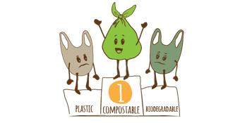 Vriendschappelijke Drawstring de Wasserijzak van Maïszetmeel Biologisch afbreekbare Composteerbare Eco, Jumbo Composteerbare Plastic het Afvalbedelaars van Drawstring 1