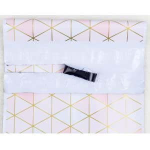 polymailerspolybags die mailers 10x13 verschepen die van de enveloppenontwerper sterk roze groenachtig blauw goud kleden