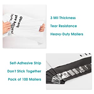 Postende Enveloppen, Verschepende Zakken voor Kleding, Handvat Verschepende Zakken 3 Mil Pretty Thick Self Adhesive-Postenveloppen 2