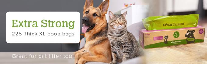 Poo van een hond doet Composteerbare Doggie-Gedrukte de Zakkendouane in zakken van het Hondachterschip, Beschikbare Composteerbare Biologisch afbreekbare het Huisdierenhond Wast van Doggie 0