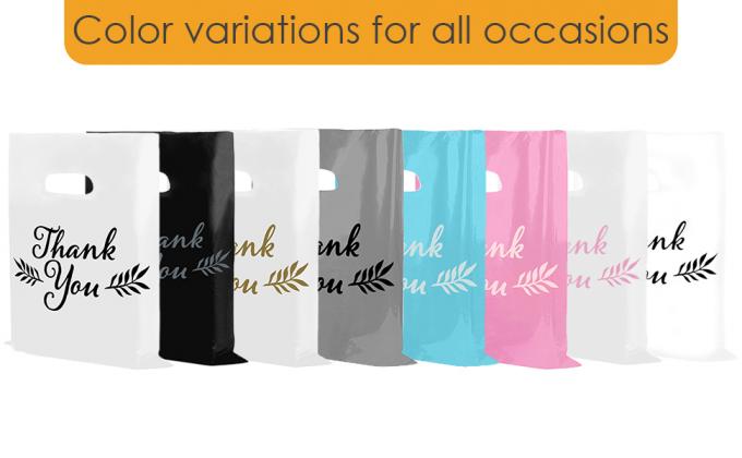 dank u verhandelen van het de besnoeiingshandvat van de zakken sterke plastic matrijs zwarte witte glanzende de lage dichtheidsopslag