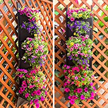 De hangende het Groeien Aardbei doet Planter, Verticale Muur Hangende Planters, Kruiden, Succulents, Kunstmatige Installaties of Bloemen in zakken 4