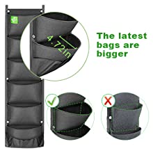 De hangende het Groeien Aardbei doet Planter, Verticale Muur Hangende Planters, Kruiden, Succulents, Kunstmatige Installaties of Bloemen in zakken 6