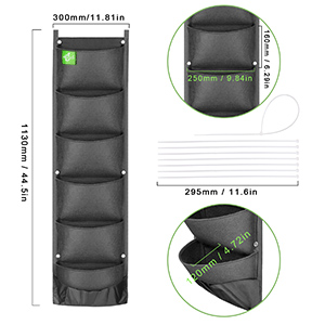 De hangende het Groeien Aardbei doet Planter, Verticale Muur Hangende Planters, Kruiden, Succulents, Kunstmatige Installaties of Bloemen in zakken 8