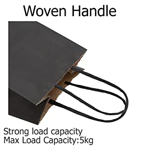 Zwarte Kraftpapier-Document Zakken met Handvat