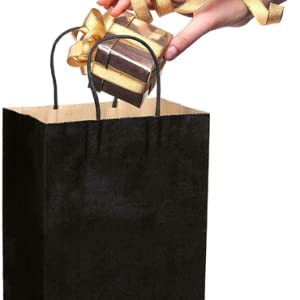 Zwarte Kraftpapier-Document Zakken met Handvat