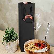 De gouden van de het Haaruitbreiding van de Foliezegel van de de Kleinhandels Verpakkingswijn van Eco het Document van de Zakken Bulkkraftpapier Zakken van de Wijngift met Handvatten 3