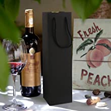 De gouden van de het Haaruitbreiding van de Foliezegel van de de Kleinhandels Verpakkingswijn van Eco het Document van de Zakken Bulkkraftpapier Zakken van de Wijngift met Handvatten 4