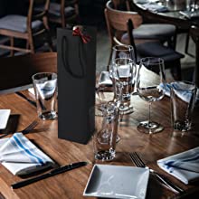 De gouden van de het Haaruitbreiding van de Foliezegel van de de Kleinhandels Verpakkingswijn van Eco het Document van de Zakken Bulkkraftpapier Zakken van de Wijngift met Handvatten 6