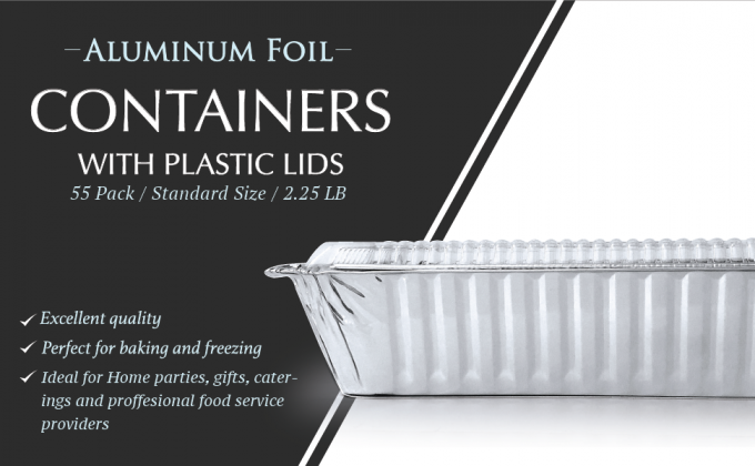 Het opnieuw verwarmen, het Bakken, het Roosteren, Prep Maaltijd, de Containersaluminium Pan Disposable Heavy Duty Rectangular Tin Foil Pans van Togo 0