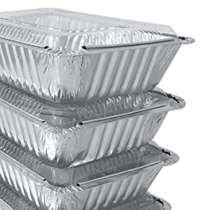 Het opnieuw verwarmen, het Bakken, het Roosteren, Prep Maaltijd, de Containersaluminium Pan Disposable Heavy Duty Rectangular Tin Foil Pans van Togo 1