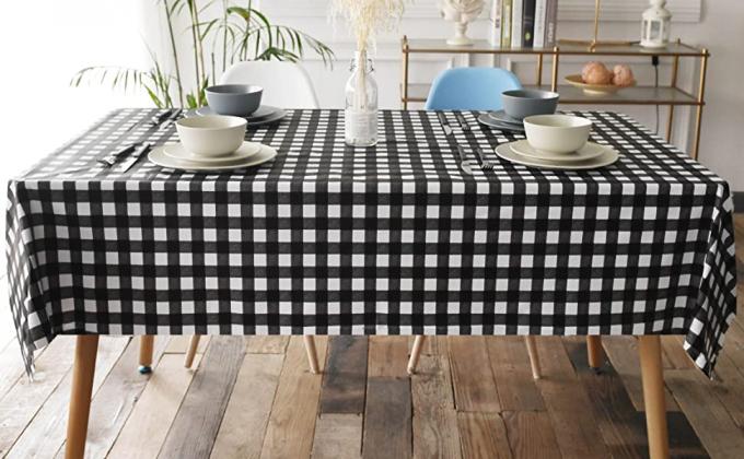 Flanel Gesteund Tafelkleed, Binnen/Openlucht van de de Vakantiekeuken van pvc van Tafelkleed niet Giftige Kerstmis Vinyl het Tafelkleed eco-Vriend 12
