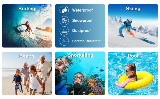 Zak van de het Paktelefoon van de Bagease de Waterdichte Ritssluiting met de Luchtdichte Bescherming van de Ritssluitings Droge Zak voor Watersporten en Avonturenreis 4