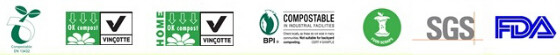 Het vest van PBAT+PLA 100% composteerbare bio chemisch afbreekbare het winkelen zakken, biologisch afbreekbare en composteerbare hdpe plastic t-shirtzak