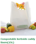 Composteerbare beschikbare biologisch afbreekbare plastic vuilniszak, Milieuvriendelijke Composteerbare Maïszetmeelvuilniszakken