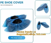Behandelt de het Materiaal Binnen Beschikbare medische plastic schoen van veiligheidsproducten waterdicht PE CPE materiaal, PE materiële blauwe schoen