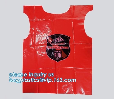 Medische beschikbare schorten voor arts, LDPE met een laag bedekte biohazard schort, Chirurgische Schort, Logo Printed Disposable medische Plasti