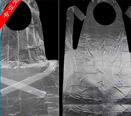 De aangepaste beschikbare plastic schorten maken medische /kitchen-schortpe schort, Medisch Voedsel Waterdichte Beschikbare Plast waterdicht