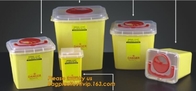 gele ronde de bak vierkante medische scherpe 8L 24L container medische BAGEASE BAGPLASTICS van het vorm0.8l 2L 4L 6L bio medische afval