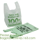 de composteerbare t-shirtzak, de Biologisch afbreekbare Composteerbare Plastic zak van 100%, EN13432 verklaarde composteerbare zak biologisch afbreekbare plast