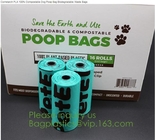 Composteerbare Rekupereerbare Duidelijke Poly de Zakkendouane Logo Seal Garbage Bag, de zak van het hondachterschip, zak van een hond, huisdierensuppli van de fabrieksleverancier