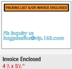PE de Envelop/de post lite zakken van de Verpakkingslijst, 7“ x 5-1/2“ de Envelop van de Verpakkingslijst „VERPAKKINGSlijst INGESLOTEN“ Volledig Gezicht Hoogste Loadi