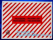Duidelijke Zelfklevende Rug, Verpakkingslijst/de Zakken van de Verschepend Etiketenvelop, de douane van de de koerierszak van de verbindingsenvelop uitdrukkelijke postbedelaars