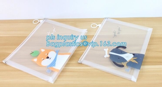 resealable duidelijke vinyl promotie de ritssluitingszak van pvc silder, Pen Bag met Schuifritssluiting, Potloodgeval, kantoorbehoeftenpakket SL