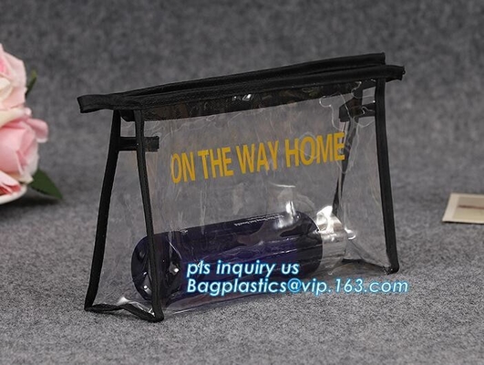 De Verpakkende Zak van de ondergoedbustehouder met Schuifritssluiting Ring Holder, de creatieve plastic zak van kantoorbehoeftenpvc met schuif, schuif zipp