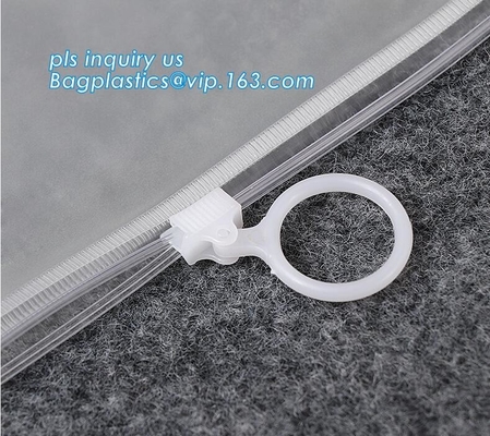 Transparante Kantoorbehoeften Verpakkende Zakken met Schuif, Plastic de Ritssluitingszakken van pvc voor Bustehouderbikini Verpakking, closu van de ritssluitingsschuif