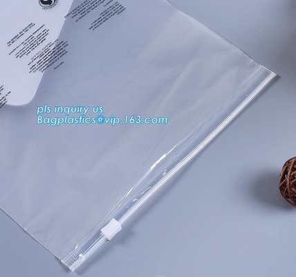 PE hijgt de plastic ondergoedbodem verpakkende zak van de zak van de schuifritssluiting met aangepast drukembleem, swimwear document