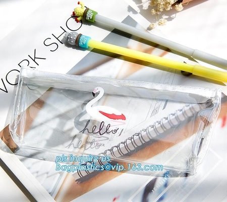 hoogste schuifk OEM goedkope China ritssluitingszak, zak van pvc van de Schuifritssluiting de Duidelijke voor de zakcosmeti van pakket Vinyl transparante pvc