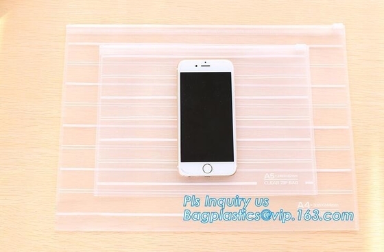 Kleedt de Verpakkende Geschikte Berijpte Zak van pvc EVA Vinyl Slider Top Zipper voor Swimwear, de vinyltoiletry schuif van pvc van de ritssluitingszak
