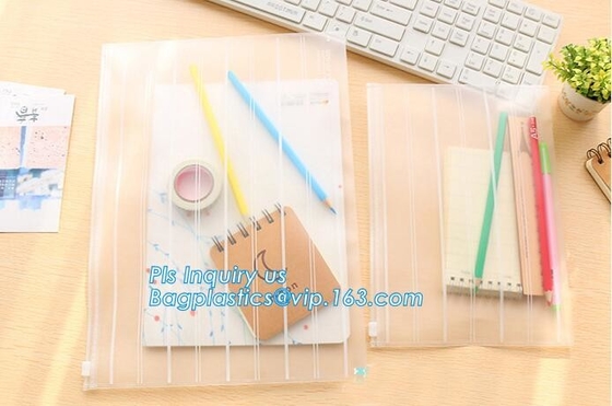 Kleedt de Verpakkende Geschikte Berijpte Zak van pvc EVA Vinyl Slider Top Zipper voor Swimwear, de vinyltoiletry schuif van pvc van de ritssluitingszak