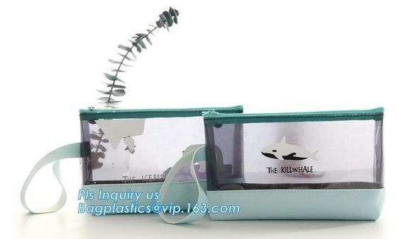 Kleedt de Verpakkende Geschikte Berijpte Zak van pvc EVA Vinyl Slider Top Zipper voor Swimwear, de vinyltoiletry schuif van pvc van de ritssluitingszak