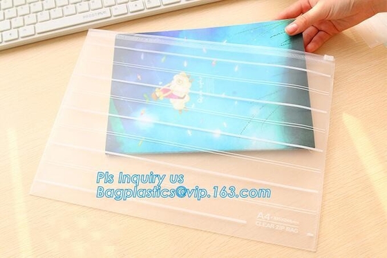 Kleedt de Verpakkende Geschikte Berijpte Zak van pvc EVA Vinyl Slider Top Zipper voor Swimwear, de vinyltoiletry schuif van pvc van de ritssluitingszak