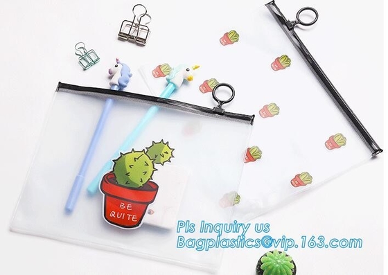 zak van de zak de duidelijke vinylpvc k van pvc van de schuifritssluiting, van de de schuifritssluiting van het waterbewijs de kosmetische vinylpvc/eva plastic zakken