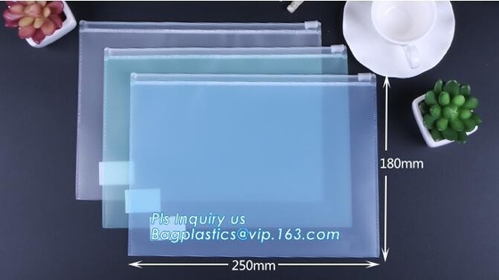 de waterdichte vinyl duidelijke plastic zak van het ritssluitingskledingstuk, duidelijke vinyla3/a4/zak van de het netwerkritssluiting van pvc van a5 de plastic, Persoonlijke verzorging P