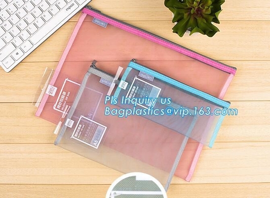 toiletry van Eva ontruimt de kosmetische make-upzak, de plastic zakken van de schuifritssluiting half ritssluitingszak, berijpt swimwear vinyl de Zakverstand van pvc