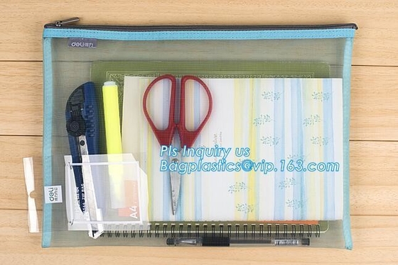 de plastic pvc-van de het netwerkritssluiting van de dossierzak transparante zak van het de zak waterdicht makende document, van het de ritssluitingsdossier van A4 A5 A6 transparant de zakpvc me