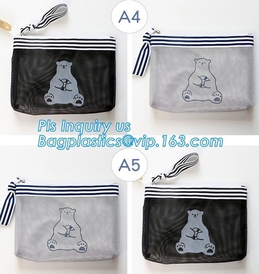 Goedkope aangepaste van de het Dossierzak van de Manier Transparante Envelop pp het documentzak van Mesh Zipper Bag A4, student het indienen netwerkpvc zi