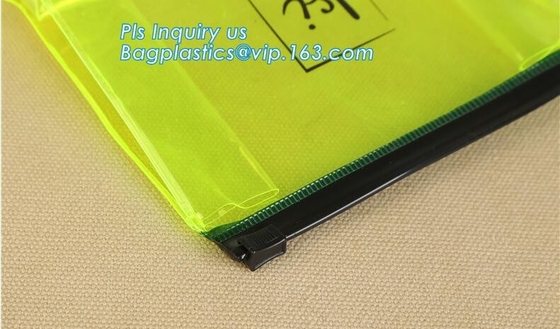 Van de de Ritssluitingsomslag van de zakschuif plastic van het de zakpotlood van pvc Duidelijke kosmetische de pen verpakkende zak, ldpe van het opslaggebruik de zak van de ritssluitingsschuif