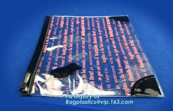 Pvc-ontruimt de de zak plastic zak van de Schuifritssluiting met ritssluiting, de plastic zak van de schuifritssluiting voor verpakking, de zak van pvc van de schuifritssluiting vi