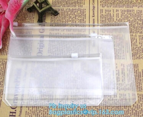 de plastic zak van pvc van de schuifritssluiting voor het blad van het verpakkingsbed, de Vlakke Zakken van de de Schuifritssluiting van Ritssluitings Hoogste pvc voor de Goederenpak van de Handdoekwas