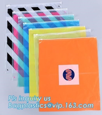 Het kledingstuk EVA Frosty Slider Zipper Bag, Ritssluiting verzegelde van de de Zakmake-up van de Schuifhoekplaat Kosmetische het Geval Plastic Waterdichte Zakken, pit