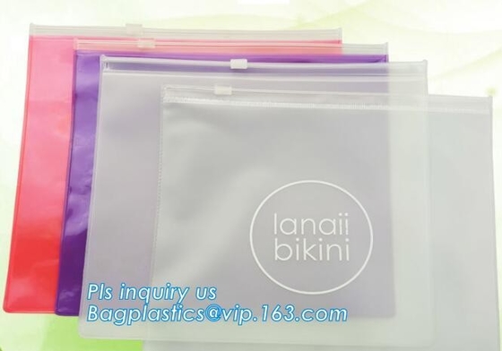 Gedrukte de ritssluitingszak van schuifk plastic resealable kleren, Eva Plastic Slider Zipper Clothes-Verpakkingszak met Douane